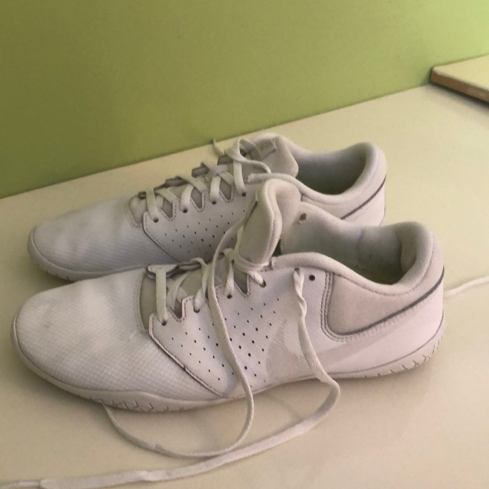 Cheerleading white Nike shoes
